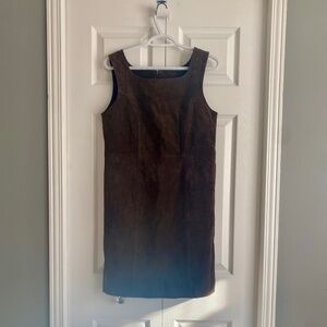 100% Suede Leather Jumper Dress
